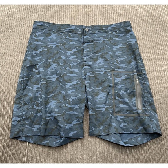 Mack Weldon Other - Mack Weldon Men Board Shorts Size 35/36 Blue Camo Beach Outdoors 8' Inseam.